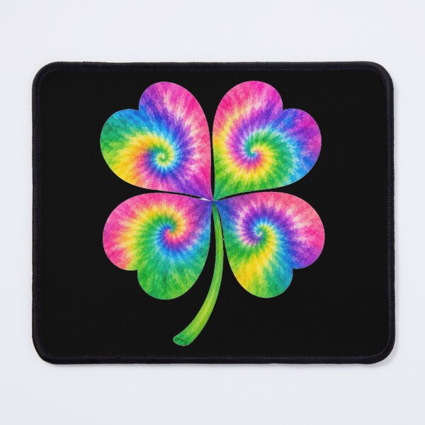 Item preview, Tie Dye Rainbow Four Leaf Clover designed and sold by jgvisualarts.