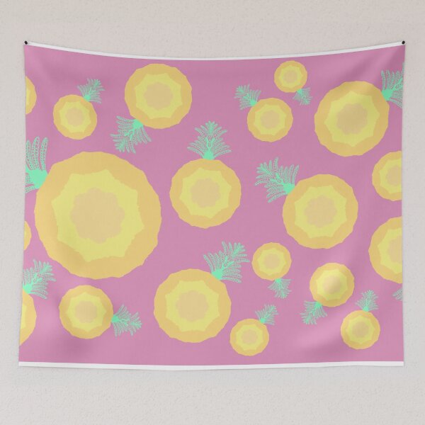 Item preview, Ananas Asteroid pink background designed and sold by French Papyrus Studio.