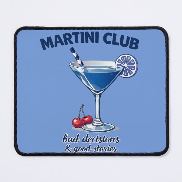 Item preview, Martini Club Sticker | Bad Decisions & Good Stories Funny Cocktail Aesthetic Design designed and sold by sumodesign.