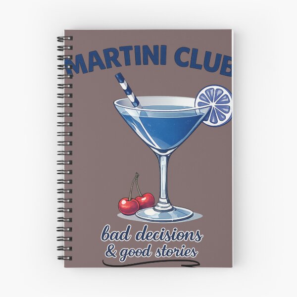 Item preview, Martini Club Sticker | Bad Decisions & Good Stories Funny Cocktail Aesthetic Design designed and sold by sumodesign.