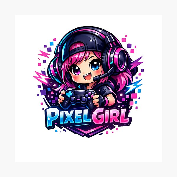 Item preview, Pixel Girl Gamer – Retro Pixel Character designed and sold by AstraDrip Studio.