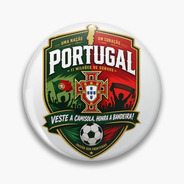 Item preview, Portugal Football Fans Emblem — Green & Red Vector Badge Design designed and sold by Jandedan.