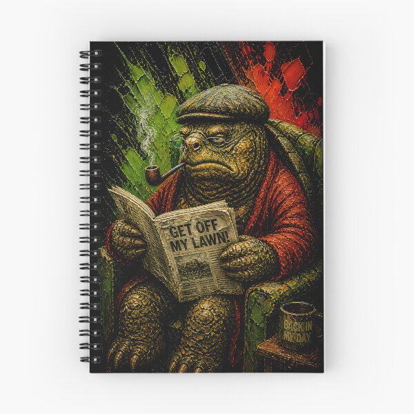 Item preview, Grumpy Old Turtle Newspaper Moody Aesthetic Art designed and sold by Vista Atelier.