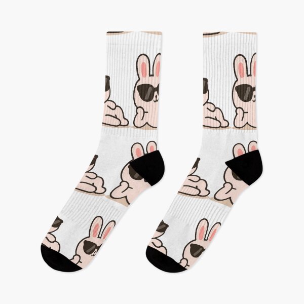 Item preview, Cool Bunny - Just Chill Kawaii Sticker designed and sold by foryouandyours.