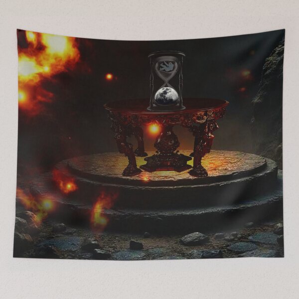 Item preview, Mystical Alchemy Hourglass in Flames Art designed and sold by FahdSpaceArt.