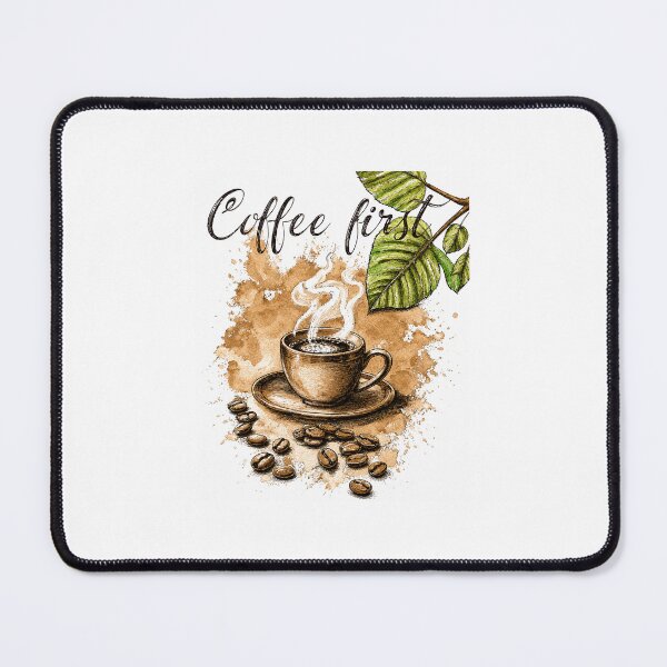 Item preview, Coffee cup among spilled coffee beans designed and sold by Niccasso_Store.