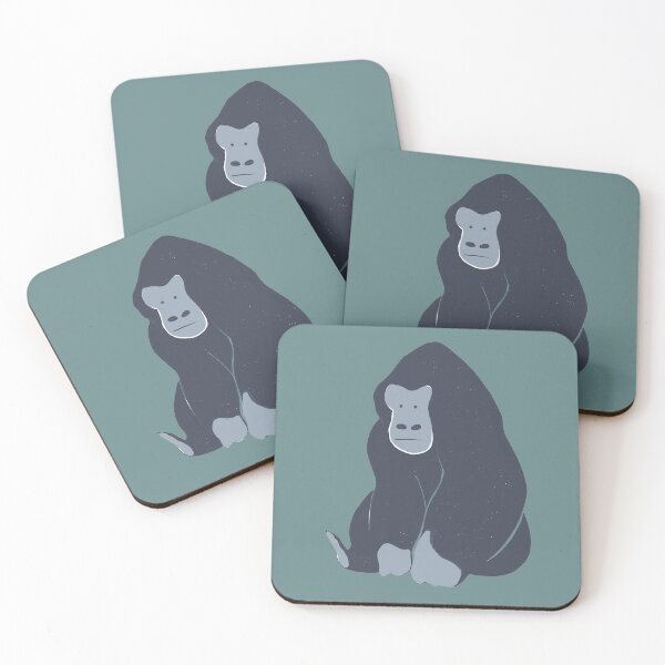 Item preview, Mountain Gorilla | Cute Silverback Illustration designed and sold by Covo Studio.