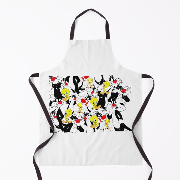Item preview, Repeating Cartoon Canary and Silhouette Cat Pattern Art ​Description:  designed and sold by Creatby7030.