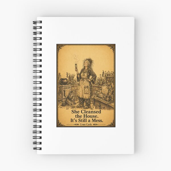 Item preview, Crone Cards - She Cleansed the House. It's Still a Mess. designed and sold by Kay Mhor Studio.