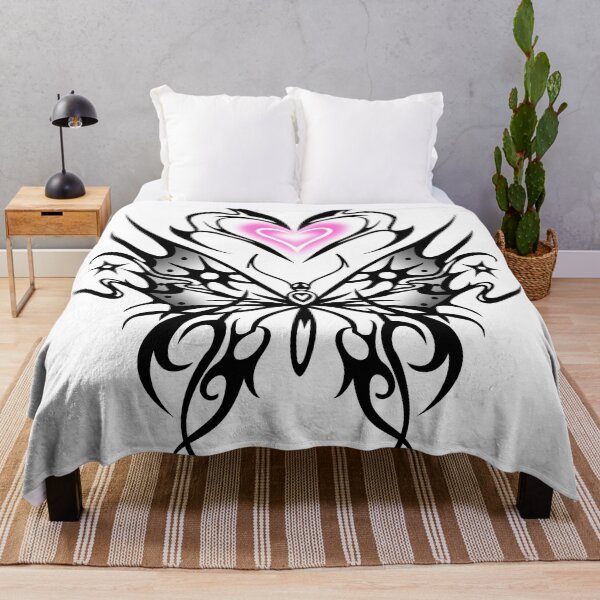 Item preview, Butterfly with neon pink heart, tribal cybergoth sigilism designed and sold by Tribalgothss.