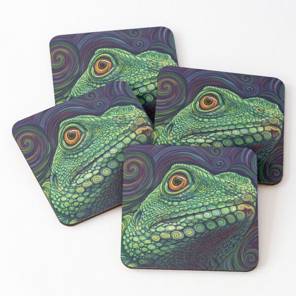 Item preview, Starry Night Water Dragon: Van Gogh Inspired Reptile Art designed and sold by Apex_Visuals.