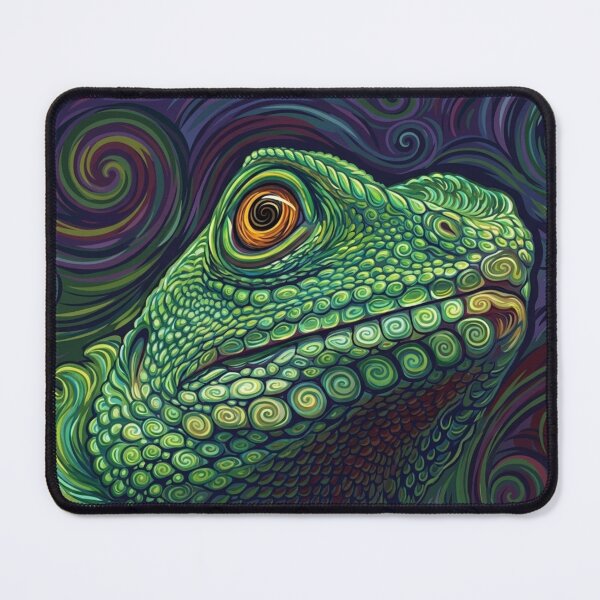 Item preview, Starry Night Water Dragon: Van Gogh Inspired Reptile Art designed and sold by Apex_Visuals.