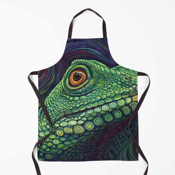 Item preview, Starry Night Water Dragon: Van Gogh Inspired Reptile Art designed and sold by Apex_Visuals.