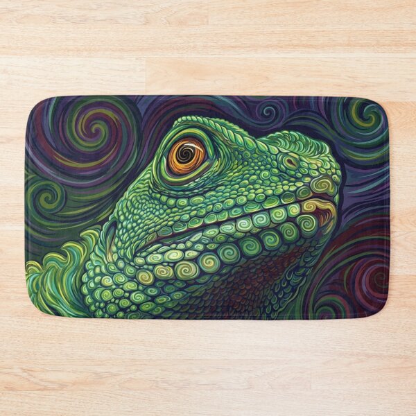 Item preview, Starry Night Water Dragon: Van Gogh Inspired Reptile Art designed and sold by Apex_Visuals.