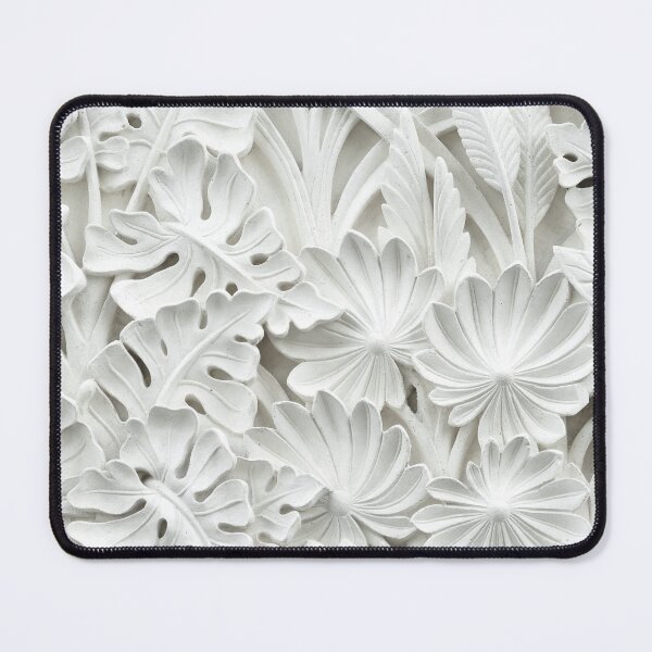 Item preview, Elegant White Marble Floral Stone Pattern designed and sold by 21 Tulips.