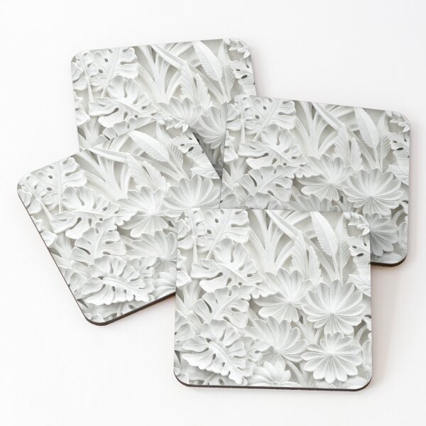 Item preview, Elegant White Marble Floral Stone Pattern designed and sold by 21 Dragonflies.