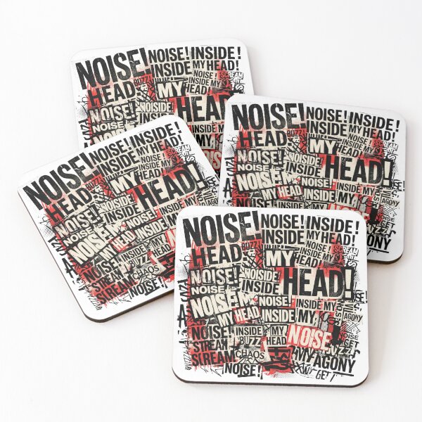 Item preview, NOISE INSIDE MY HEAD | Chaotic Brutalist Typography Design designed and sold by afarkar.