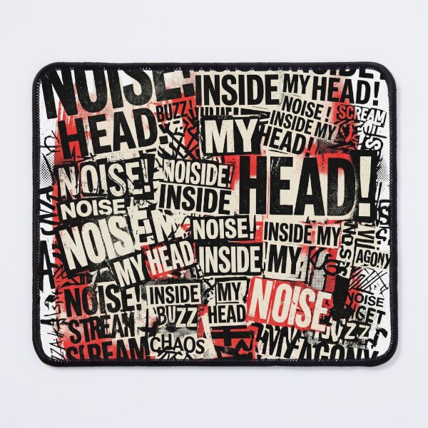 Item preview, NOISE INSIDE MY HEAD | Chaotic Brutalist Typography Design designed and sold by afarkar.