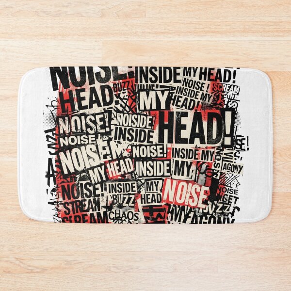 Item preview, NOISE INSIDE MY HEAD | Chaotic Brutalist Typography Design designed and sold by afarkar.