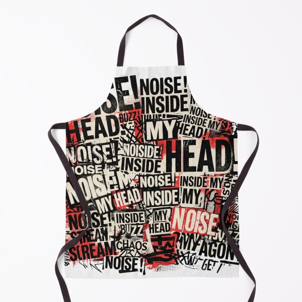 Item preview, NOISE INSIDE MY HEAD | Chaotic Brutalist Typography Design designed and sold by afarkar.