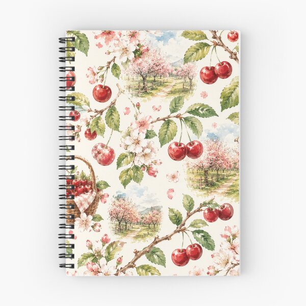 Item preview, Watercolor Cherry Orchard Pattern designed and sold by Aramdesing.