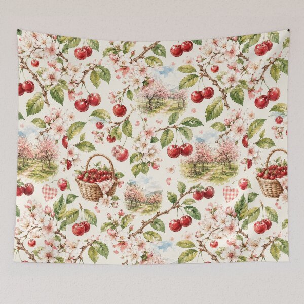 Item preview, Watercolor Cherry Orchard Pattern designed and sold by Aramdesing.