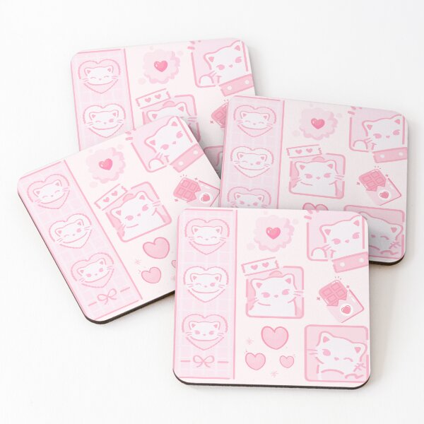 Item preview, Cute Kawaii Pink Cat Aesthetic Collage designed and sold by Cherry Emporium.