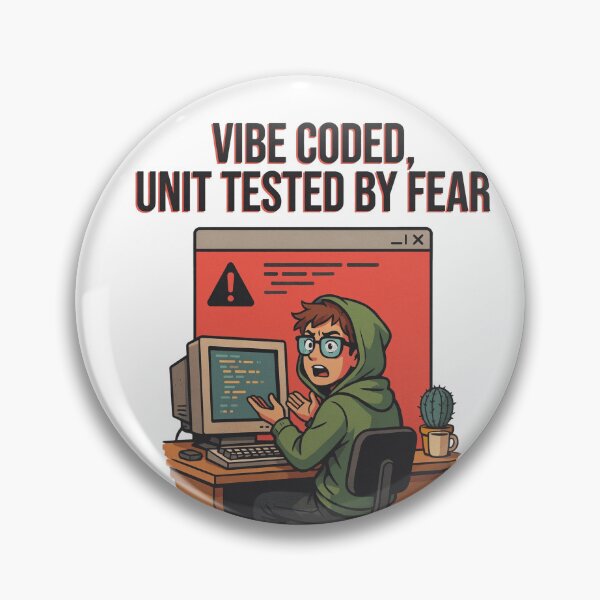 Item preview, Vibe Coded Unit Tested By Fear Programmer Humor designed and sold by Bianca Oltean.