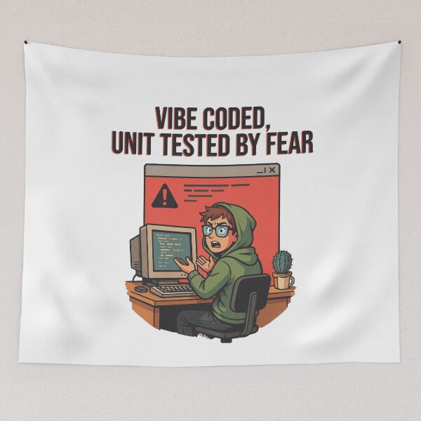 Item preview, Vibe Coded Unit Tested By Fear Programmer Humor designed and sold by Bianca Oltean.