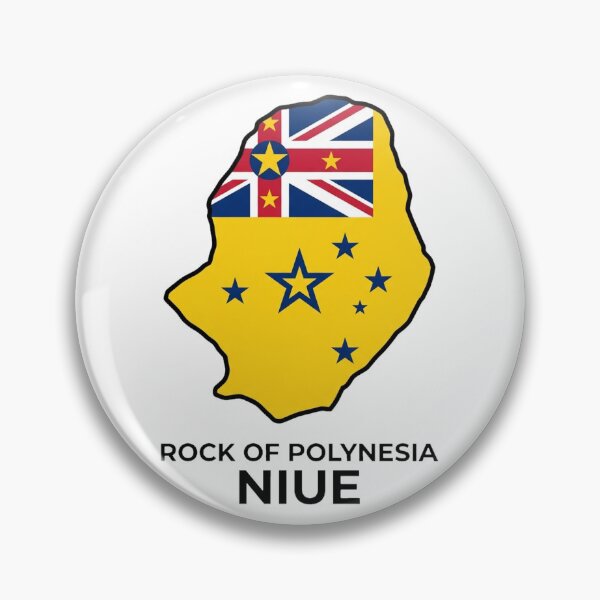 Item preview, Niue Flag Island Silhouette Rock of Polynesia designed and sold by DuckOddity.