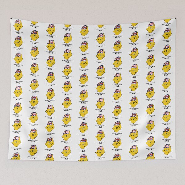 Item preview, Niue Flag Island Silhouette Rock of Polynesia designed and sold by DuckOddity.