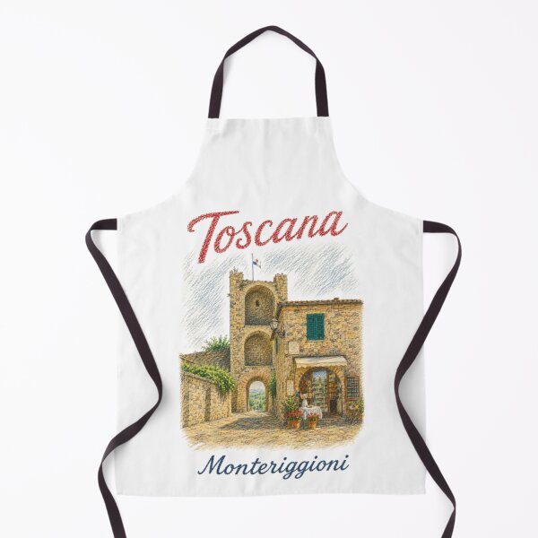Item preview, Monteriggioni Tuscany Italian Medieval Village Illustration designed and sold by JOANNASKAH.