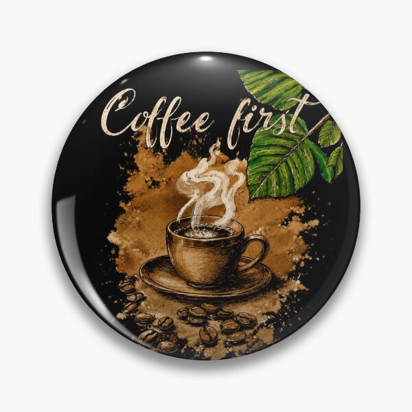 Item preview, Coffee cup among spilled coffee beans on black designed and sold by Niccasso_Store.