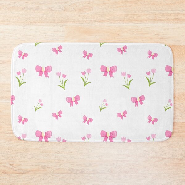 Item preview, Cute Coquette Pink Tulip and Ribbon Pattern designed and sold by Cherry Emporium.