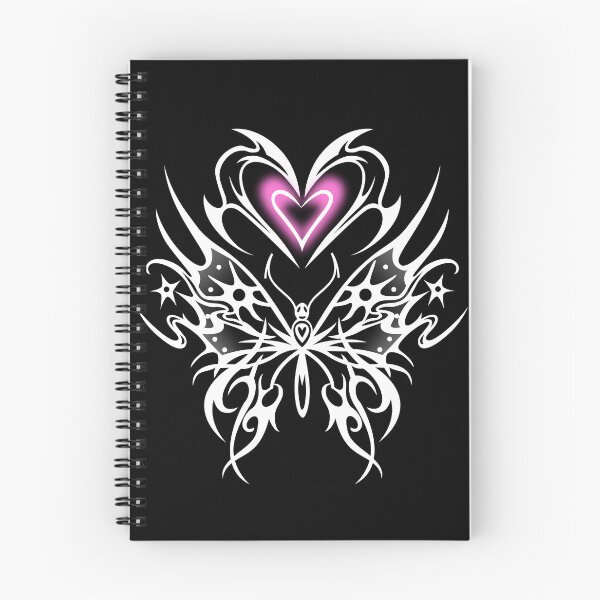 Item preview, Butterfly with neon pink heart, tribal cybergoth sigilism designed and sold by Tribalgothss.