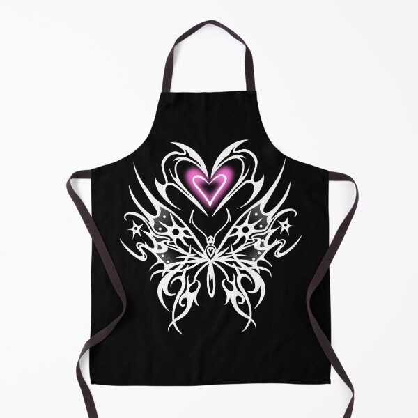 Item preview, Butterfly with neon pink heart, tribal cybergoth sigilism designed and sold by Tribalgothss.