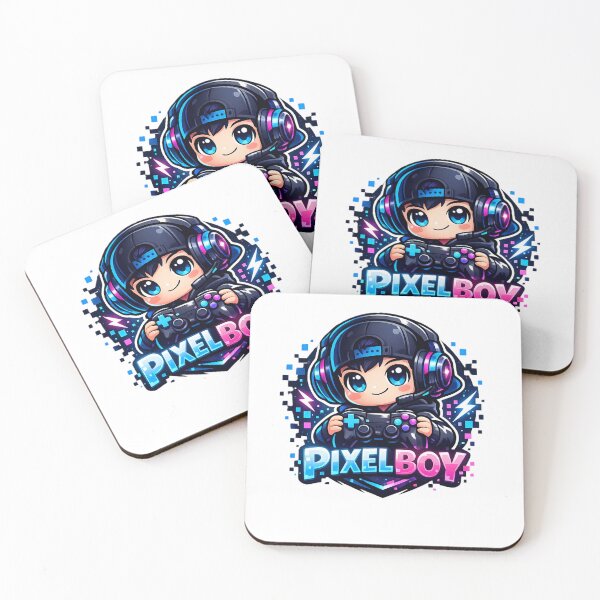 Item preview, Pixel Boy Gamer – Neon Pixel Character designed and sold by AstraDrip Studio.