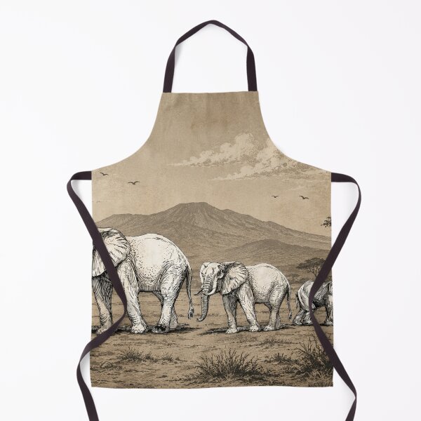Item preview, Vintage Elephant Family African Safari Wildlife designed and sold by Fei Long Design Hub.