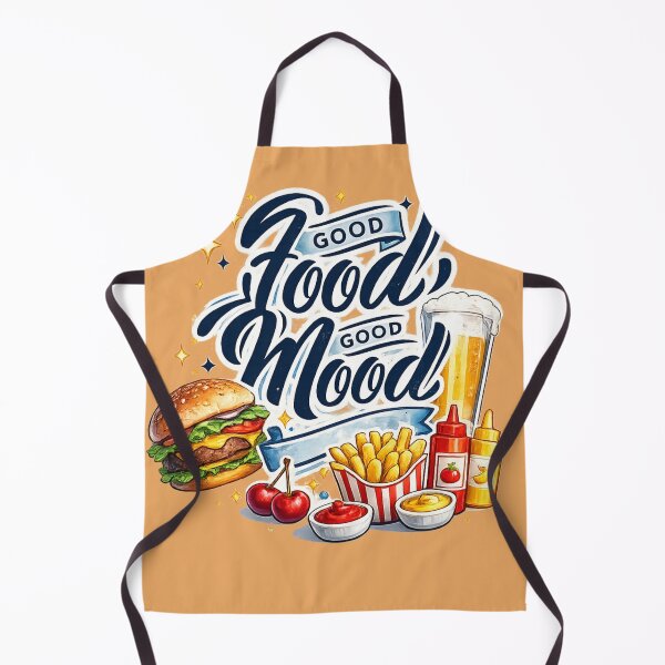 Item preview, Good Food Good Mood Sticker | Burger Fries Beer Aesthetic | Funny Food Lover Quote Design designed and sold by sumodesign.