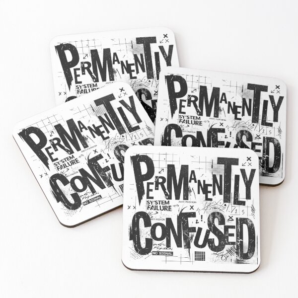 Item preview, PERMANENTLY CONFUSED | Anti Design Typography Streetwear designed and sold by afarkar.