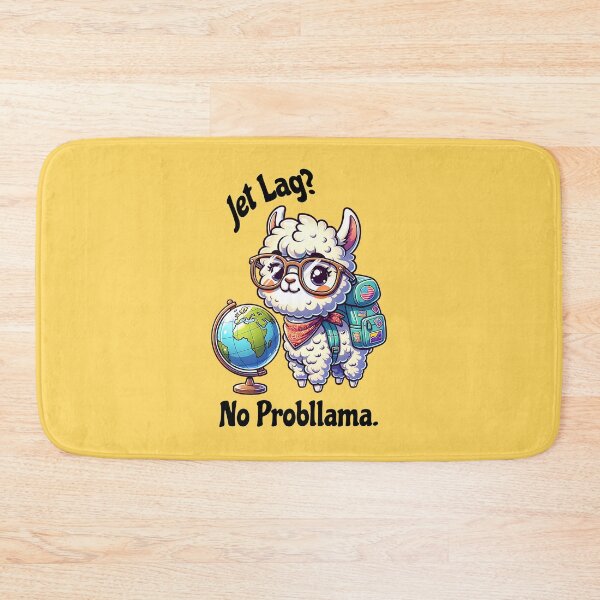Item preview, Jet Lag? No Probllama Funny Traveling Llama Adventure Design designed and sold by Sachie's Studio.