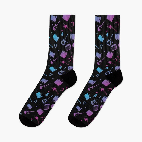 Item preview, Guitar & Amp Gig Day Pattern | Neon Midnight | Music Lover All Over Print designed and sold by Analog Threads & Goods.