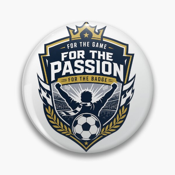 Item preview, For the Game, For the Passion — Soccer Fan Vector Emblem Design designed and sold by Jandedan.