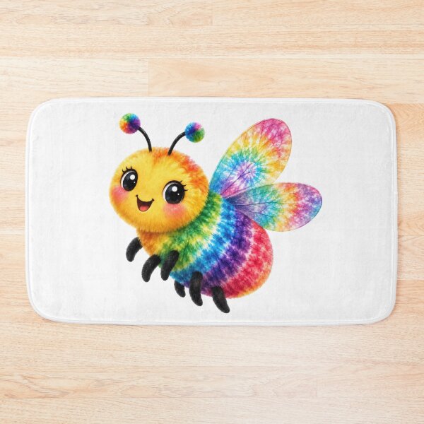 Item preview, Rainbow Tie-Dye Bee Cute Kawaii Art designed and sold by jgvisualarts.