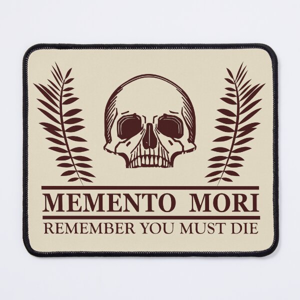 Item preview, Floral and Skull Dark Latin Quotes - Remember Your Death - Memento Mori designed and sold by Alexaltay.