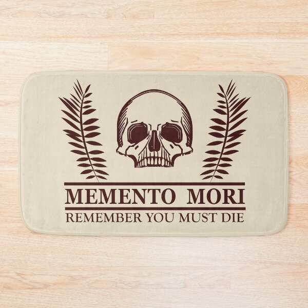 Item preview, Floral and Skull Dark Latin Quotes - Remember Your Death - Memento Mori designed and sold by Alexaltay.