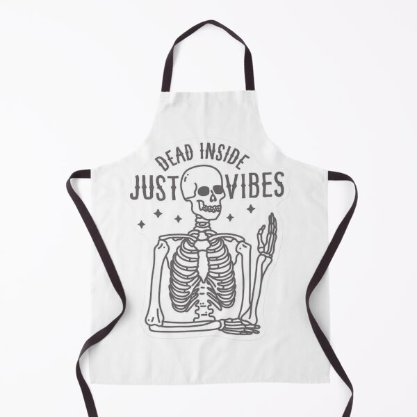 Item preview, Dead Inside Just Vibes Skeleton Sticker designed and sold by SkeletonMood.