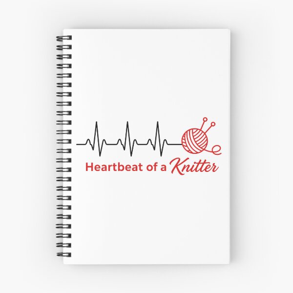 Item preview, Heartbeat of a Knitter | Knitting Lover Heartbeat Design | Yarn & Needles Gift designed and sold by Pattie Marie.