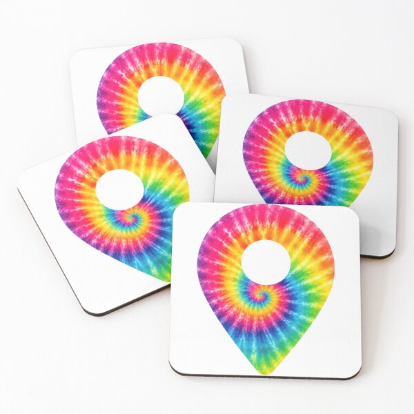 Item preview, Tie Dye Rainbow Spiral Location Pin designed and sold by jgvisualarts.