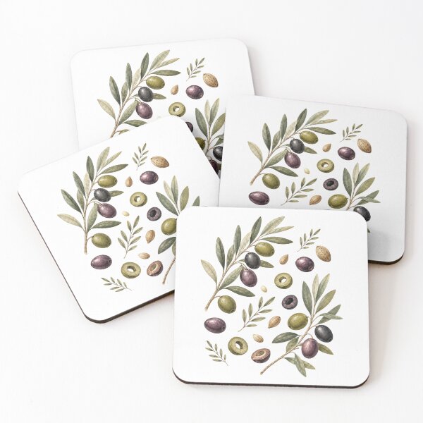 Item preview, Vintage Olive Branch Botanical 90s For Mediterranean Food Lovers designed and sold by FreshVibe Prints.